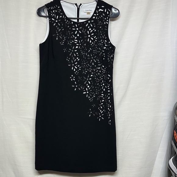 Calvin Klein Dresses & Skirts - Calvin Klein Black Floral Cutout Mini Dress